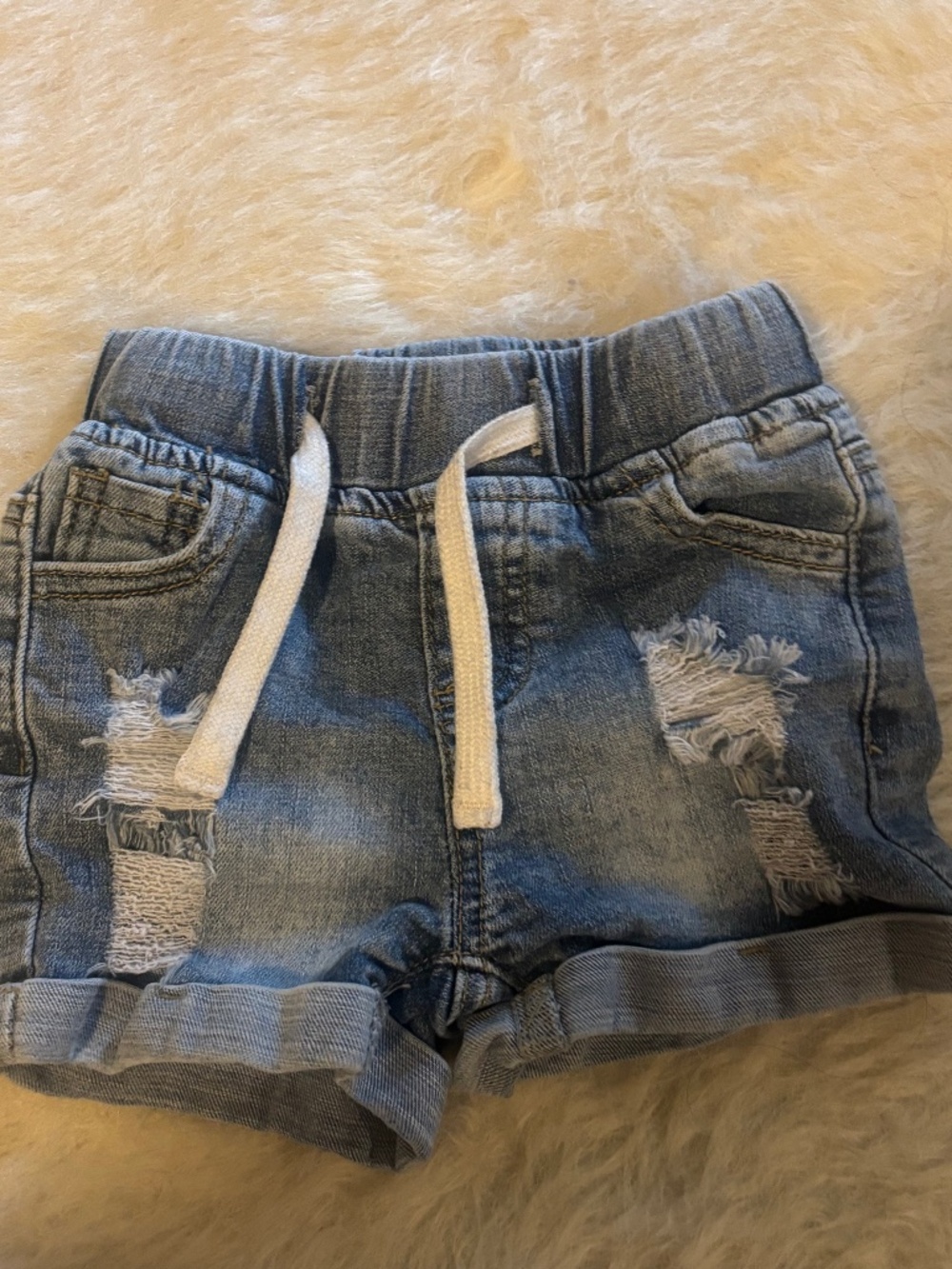 Little Bipsy distressed denim shorts